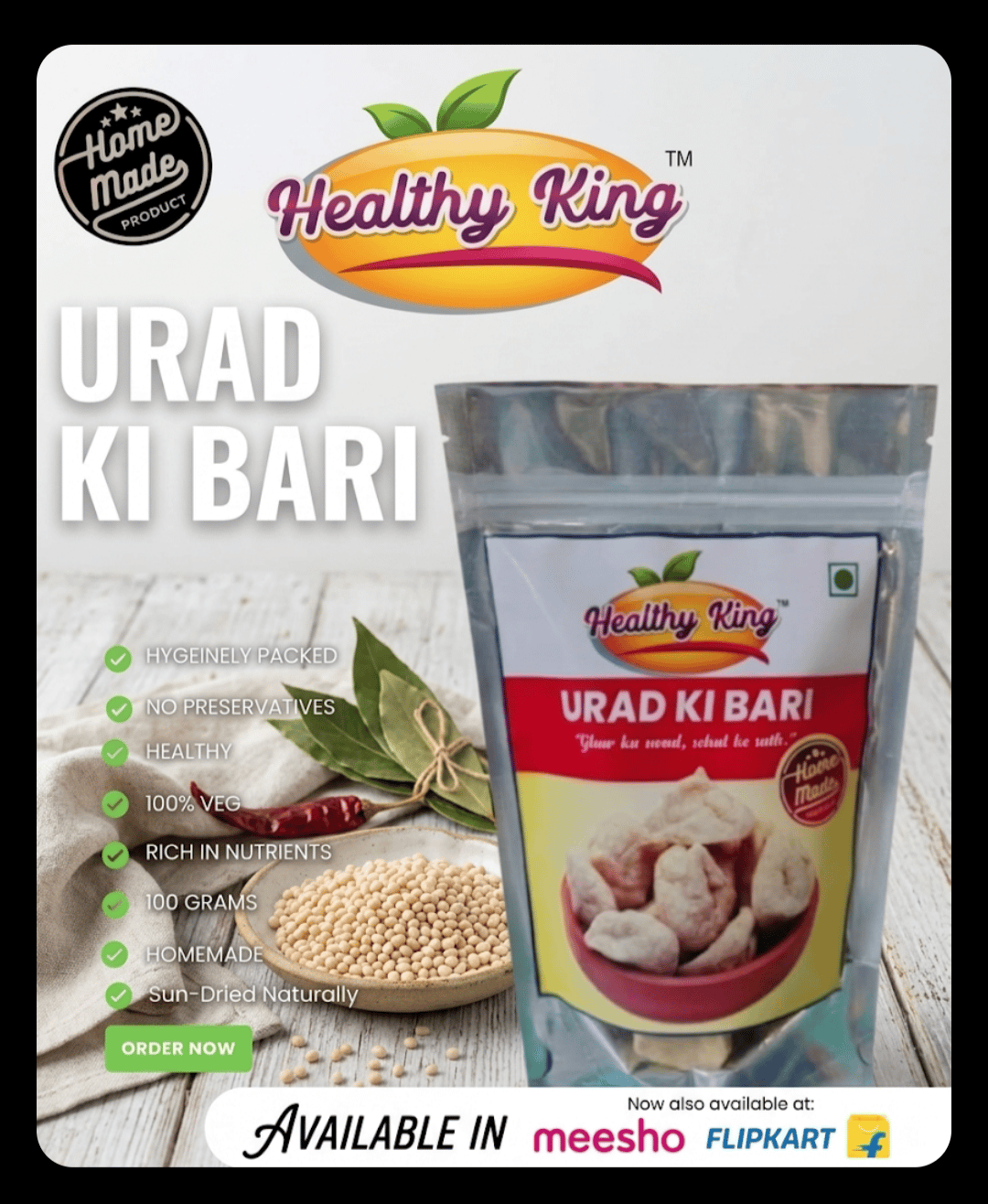 Healthy King Urad ki Bari-200 gram