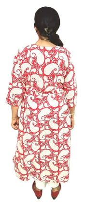 Women's Cotton Screen-Printed Kurta | Designer A-line Kurti | Size: L | Women's Cotton Screen-Printed Kurta | Designer A-line Kurti | Size: L |