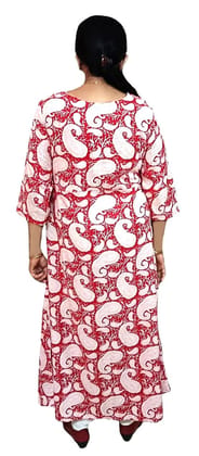 Women's Cotton Screen-Printed A-line Kurta | Hand Embroidered | A-line Long Kurti | Size L | Women's Cotton Screen-Printed A-line Kurta | Hand Embroidered | A-line Long Kurti | Size L |