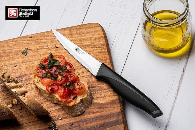 RICHARDSON SHEFFIELD Advantage Serrated All Purpose Knife 4.5" Kitchen Knife | Surgical Blade Knife | Best Knife for Kitchen Use