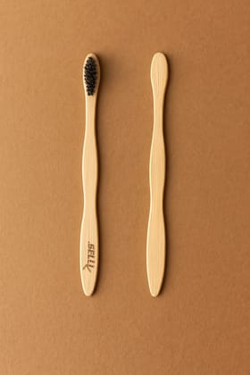 Eco-Friendly Bamboo Toothbrush for Adults | Biodegradable Wooden Toothbrush with Charcoal Bristles