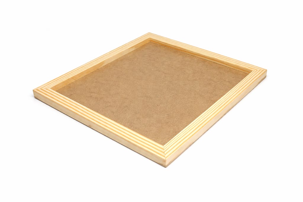 DEVESHA DIY Wooden MDF Frame Base, 12 x 12 Inch (Pack of 1) | Resin Frame for Art, Craft and Decoration