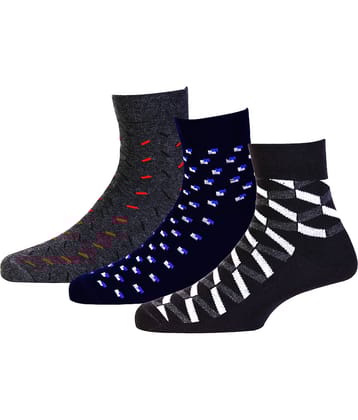 RC. ROYAL CLASS - Cotton Men's Printed Multicolor Ankle Length Socks ( Pack of 3 )