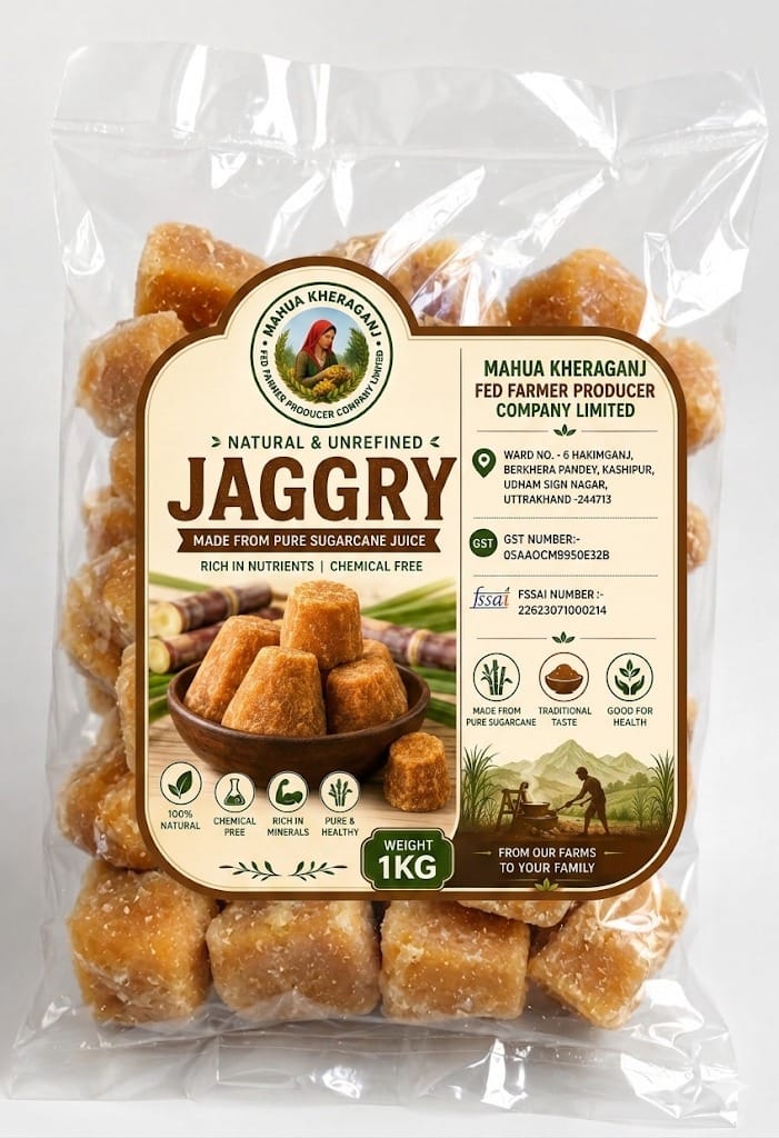 Mahua Kheraganj Natural & Unrefined Jaggery (1kg)