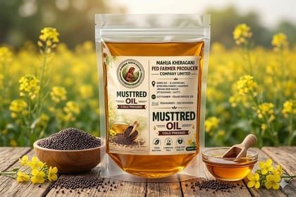 Mahua Kheragani Cold Pressed Musttred Oil 1 Litres Pack