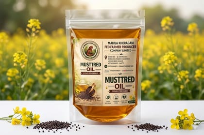 Mahua Kheragani Cold Pressed Musttred Oil 100 ml *5 Pack
