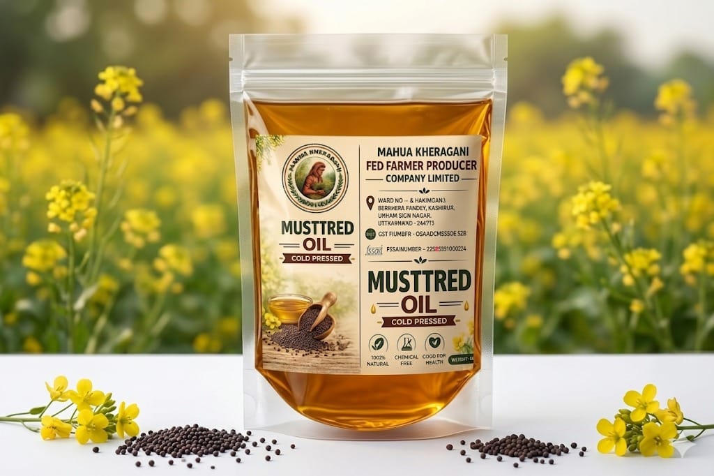Mahua Kheragani Cold Pressed Musttred Oil 1 Litres Pack