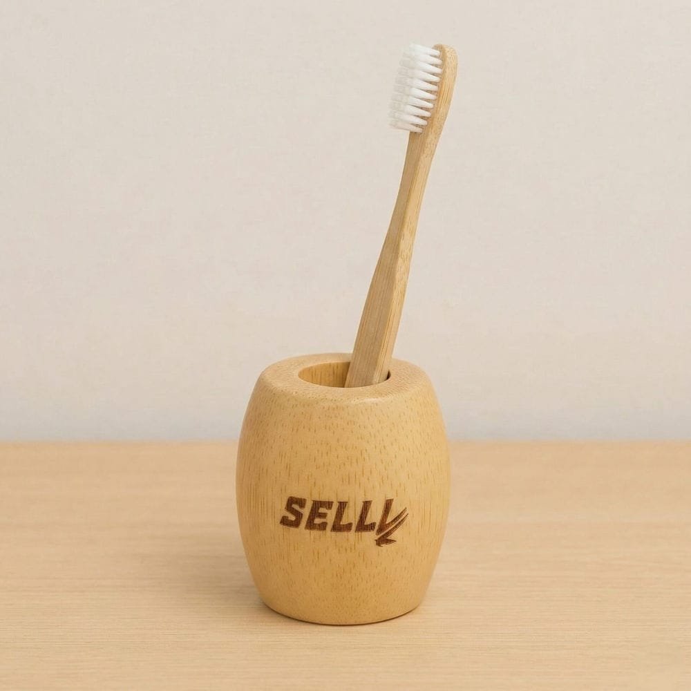 Bamboo Brush Holder