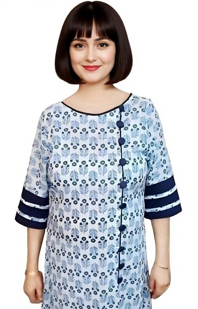 Women's Cotton Printed Kurta | Women's Kurti | Size: L |