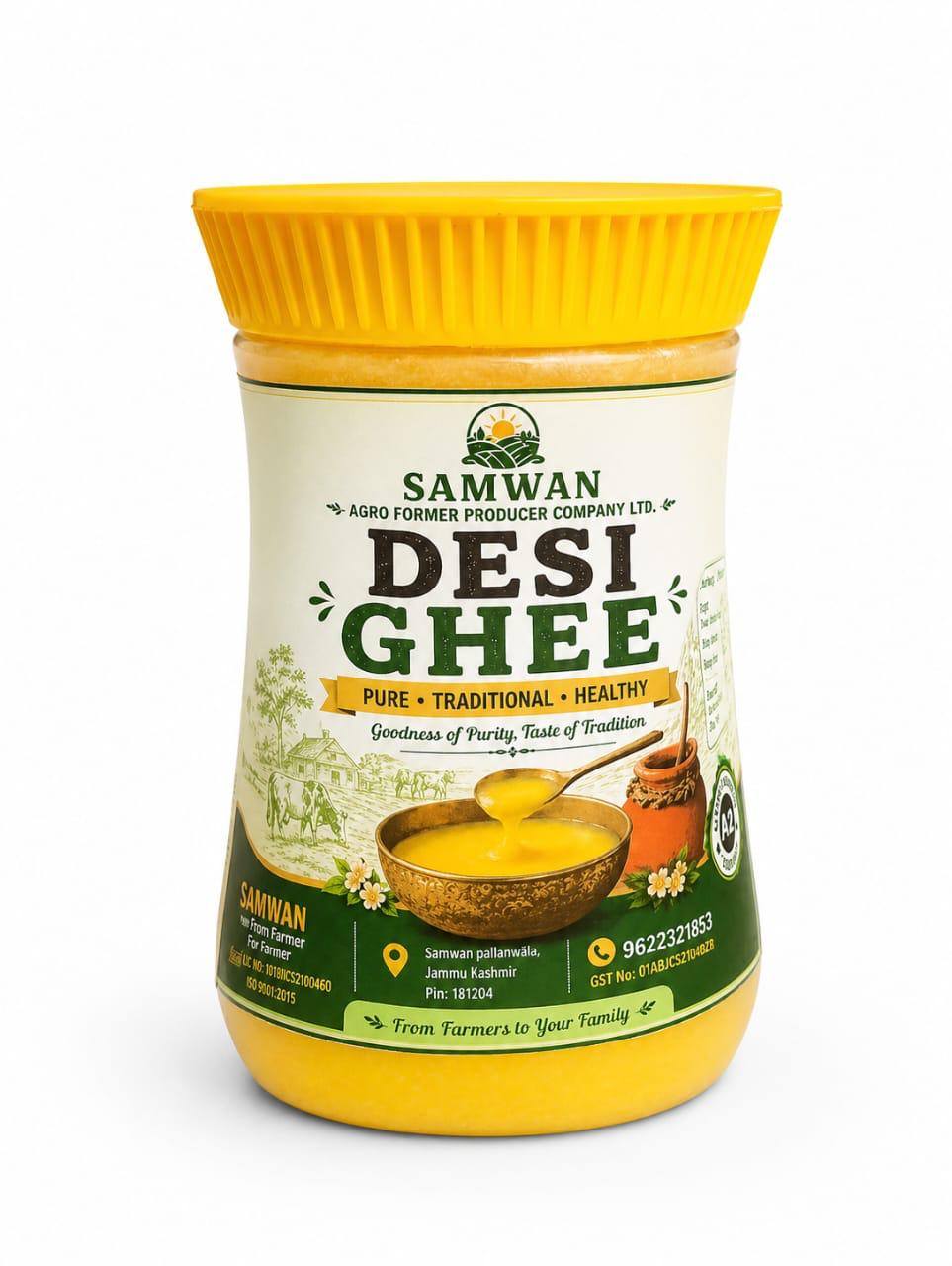 Samwan Desi Ghee (100% Pure & Natural) - 500ml *10 jar ( 5 ltr)