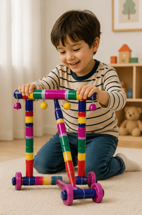 Channapatna Wooden Multi-Colour Baby Walker with Bells Channapatna Wooden Multi-Colour Baby Walker with Bells