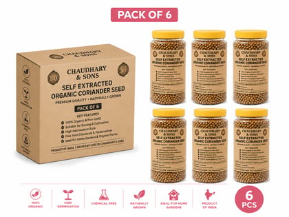 [Pack of 6] Self Extracted Organic Coriander Seeds - Chaudhary & sons