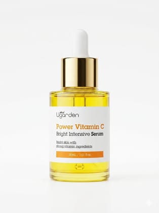Ugarden Power Vitamin C Bright Intensive Face Serum for Brightening, Dark Spots, Hydration & Glowing Skin – 30ml