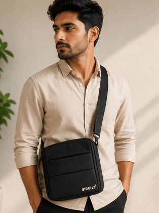 Strap LT Black Sling Bag
