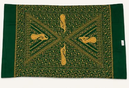 Bottle Green Kalamkari Hand-Painted Cotton Dupatta