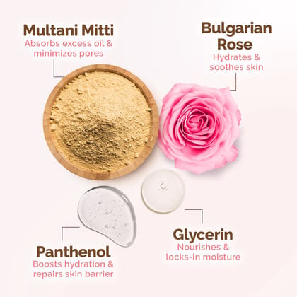 Mamaearth Multani Mitti Oil Balance Face Pack Controls Oil, Minimizes Pores & Gives Radiant Skin (200g)