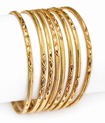 Gold-Plated Bangle Set (8 Pieces)