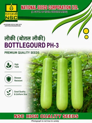 NSC Hybrid Bottlegourd PH-3, 10 g Truthfully Labelled Seed Pouch