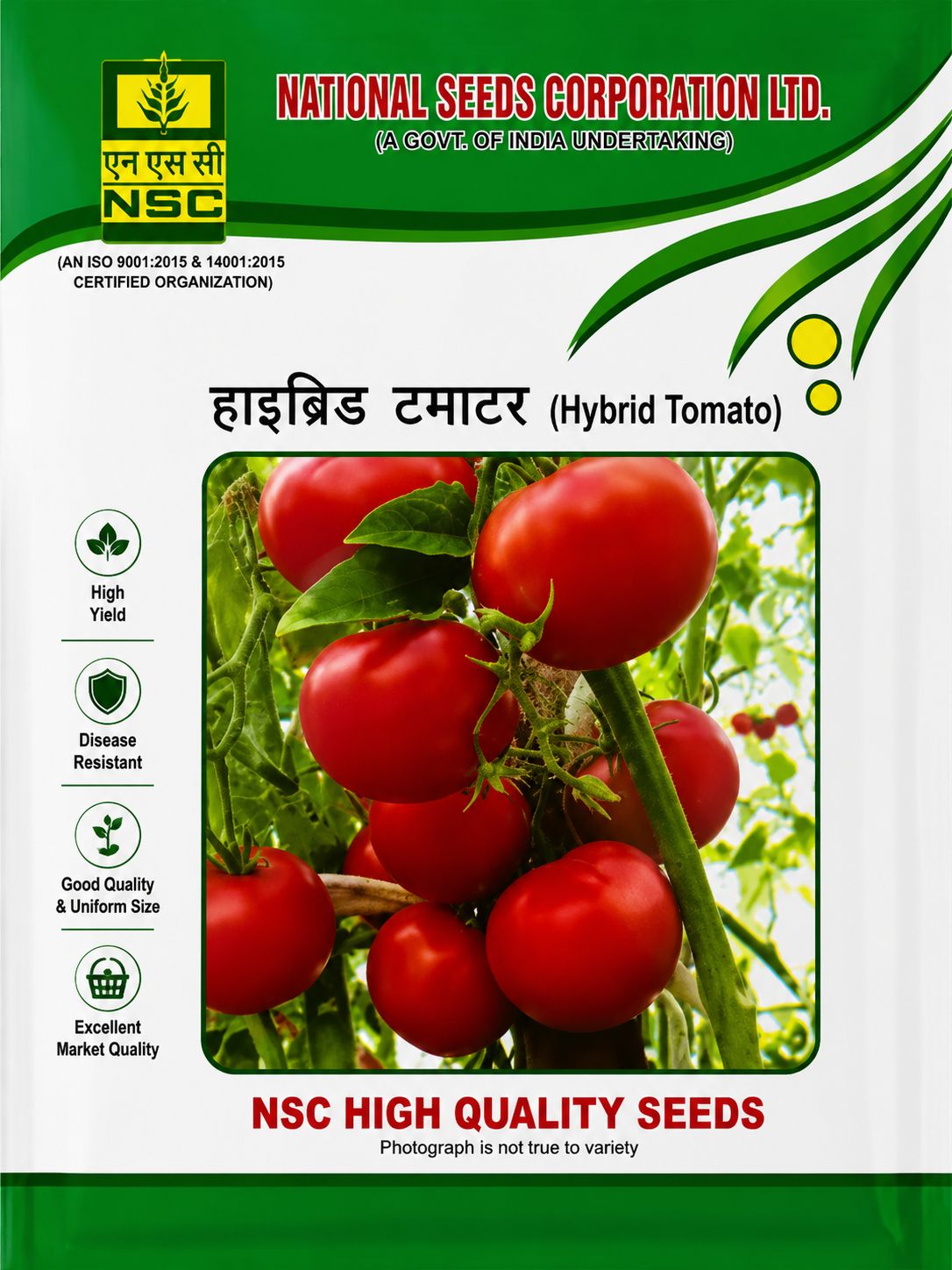 NSC Hybrid Tomato Kashi Abhiman, 5 g Truthfully Labelled Seed Pouch