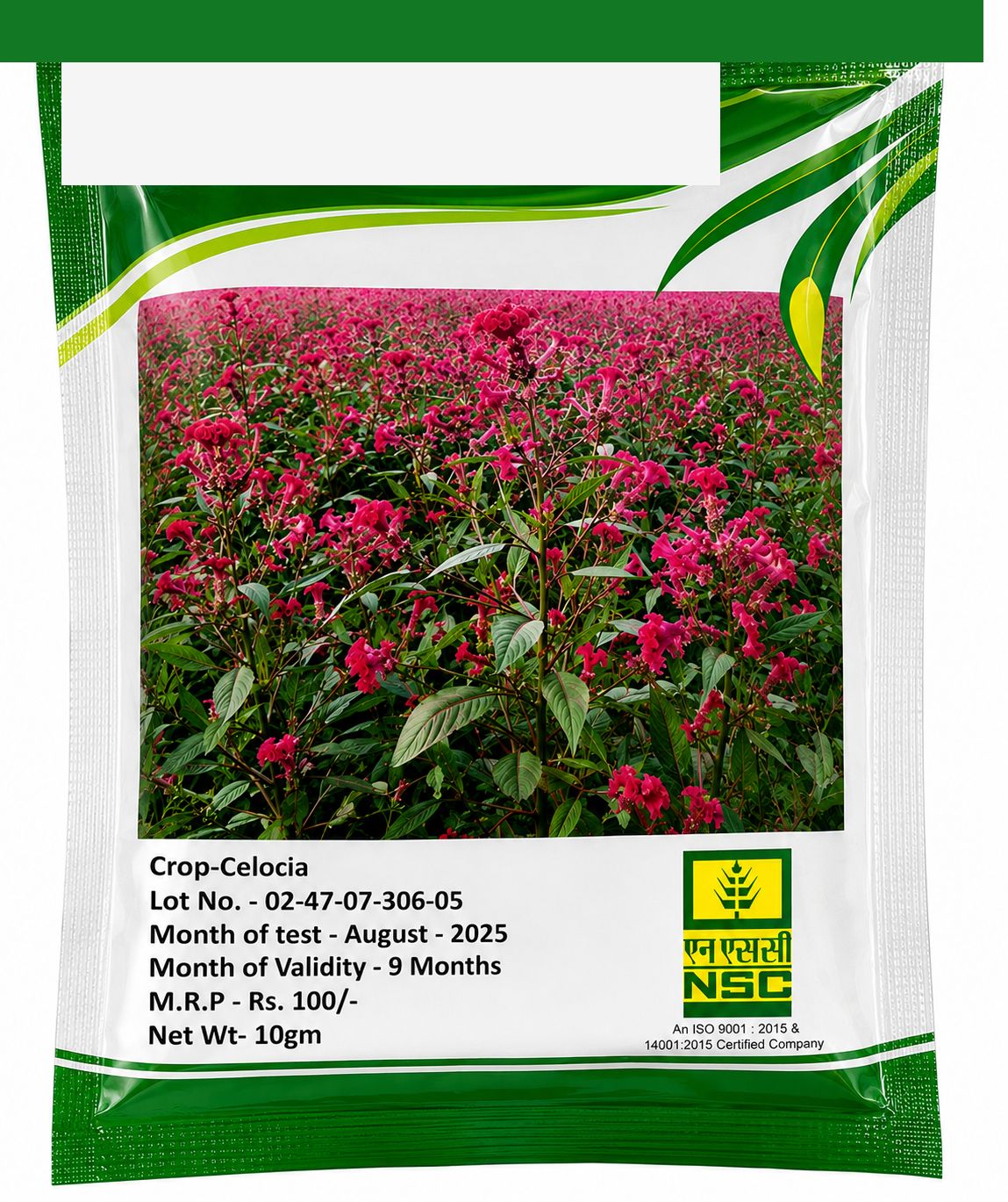 NSC Celocia Flower, 10gram Truthfully Labelled Seed Pouch