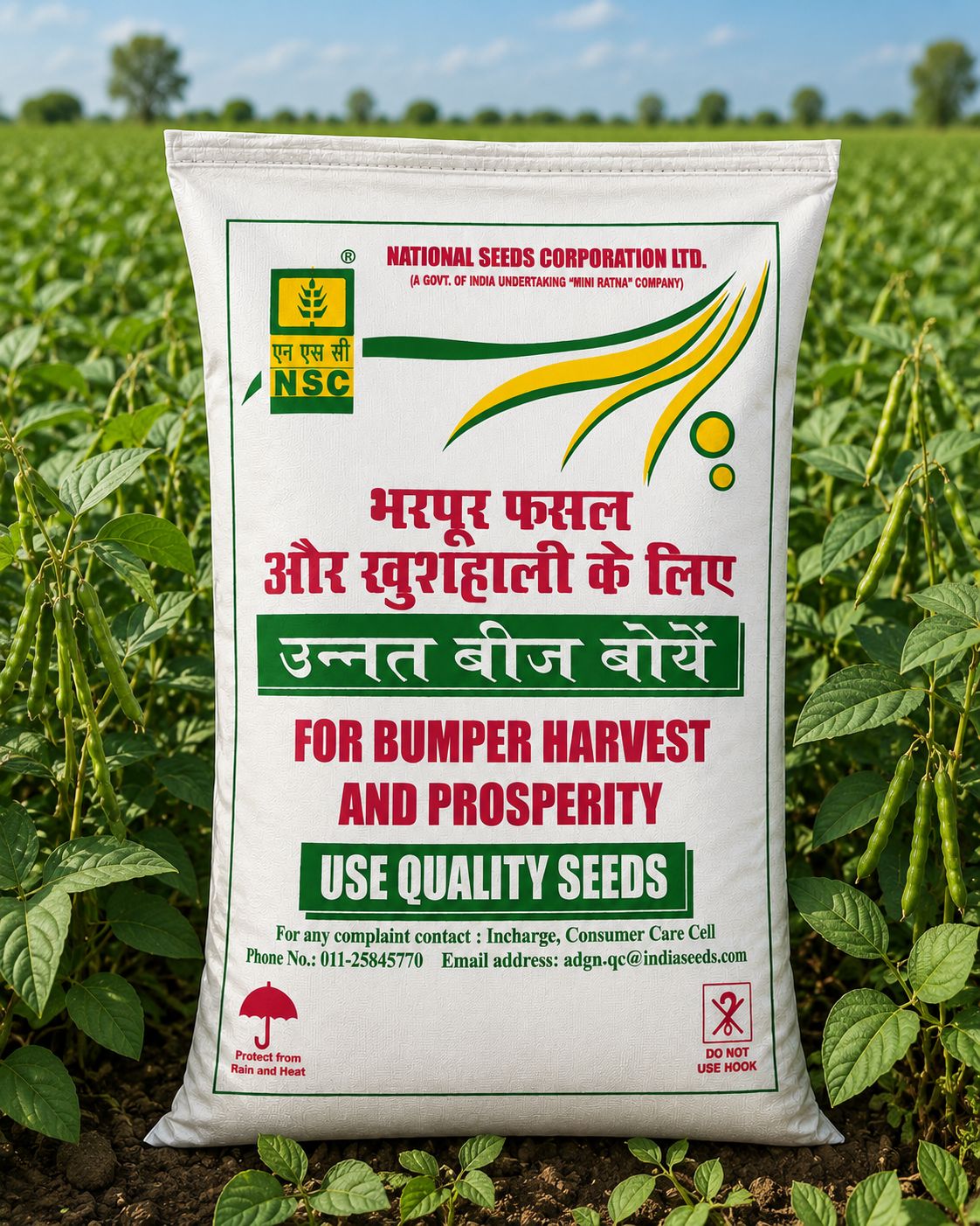NSC Moong (Green gram) Shikha (IPM 410-3) -4 Kg Certified seed bag