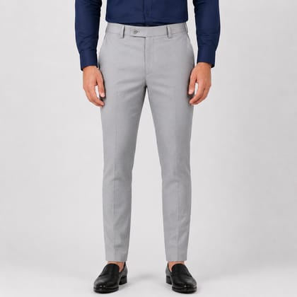 Akaya Apparels ComfortFit Light Grey Cotton Blend Trousers