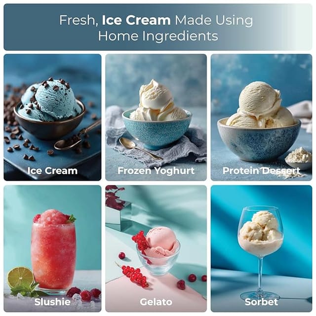 XECH Ice Cream Maker | Cordless Rechargeable Softy Ice Cream