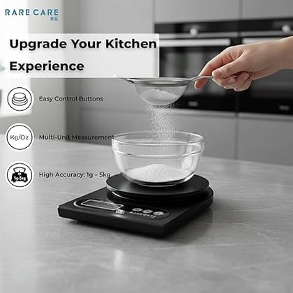 Kitchen Weight Machine For Home | Electronic Weighing Machine for Food | Tare Function 1 Year Warranty (5 kg)
