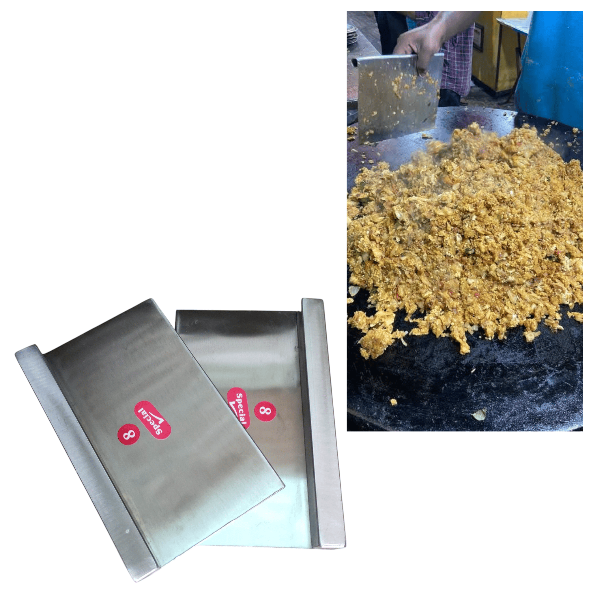 NAAYAGI - SS MADE KOTHU / MUTTAI / EGG PARATTA - PAROTTA MAKER, TAMILNADU, MADURAI STYLE, KITCHEN TOOL SET