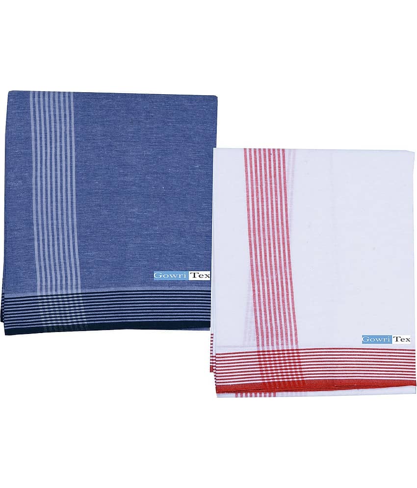 GOWRI TEX Cotton Men's Lungi Multicolor ( Pack of 2 )