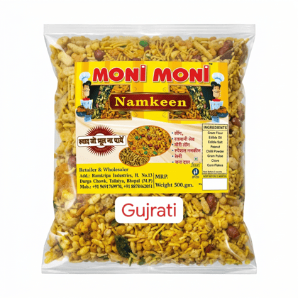 Moni Moni Gujrati Namkeen Mix - 500gm