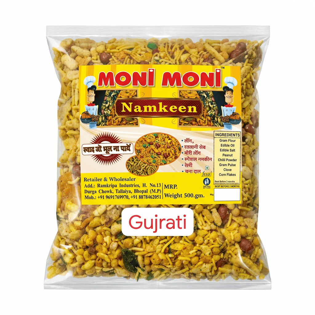 Moni Moni Gujrati Namkeen Mix - 500gm