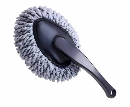 Mini Microfiber Duster Interior Cleaning Brush with Handle Multi-Purpose Soft Dust Cleaner for Car Dashboard, AC Vent, Furniture & Household Cleaning