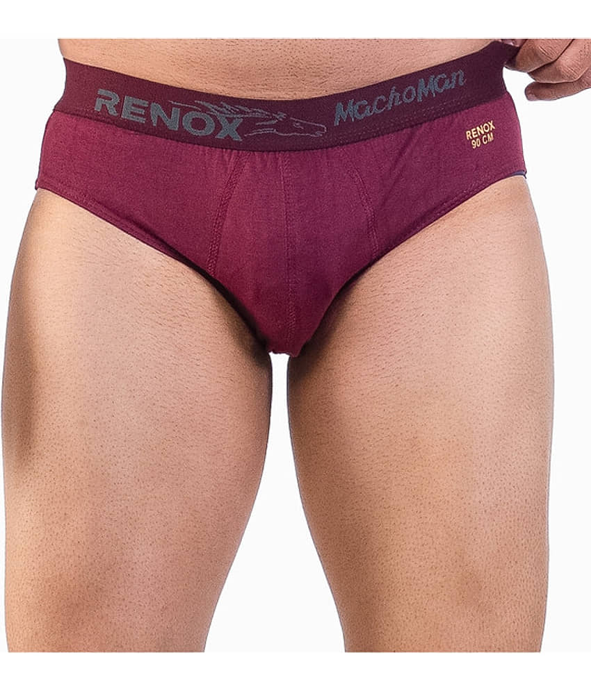 Renox Pack of 1 Cotton Briefs For Men's ( Multicolor1 )