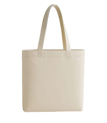 Canvas Tote Bag with Panda and Butterfly Print