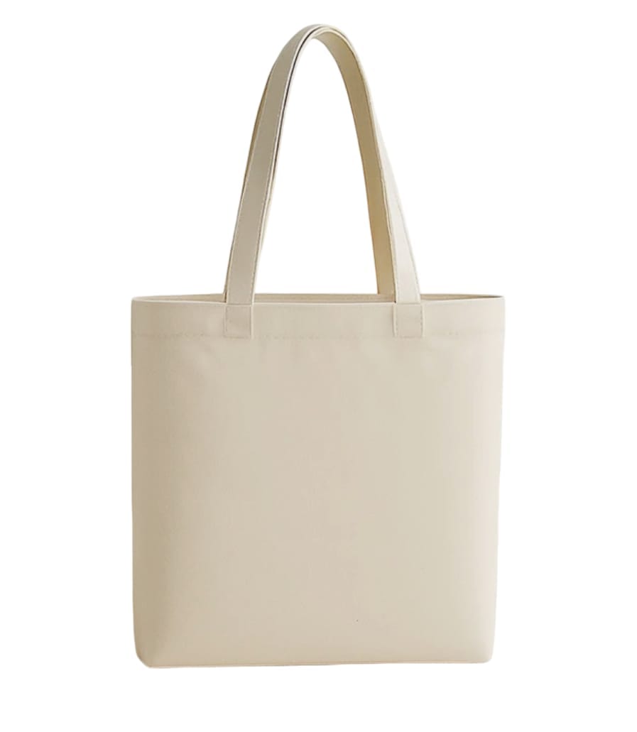 Canvas Tote Bag with Panda and Butterfly Print
