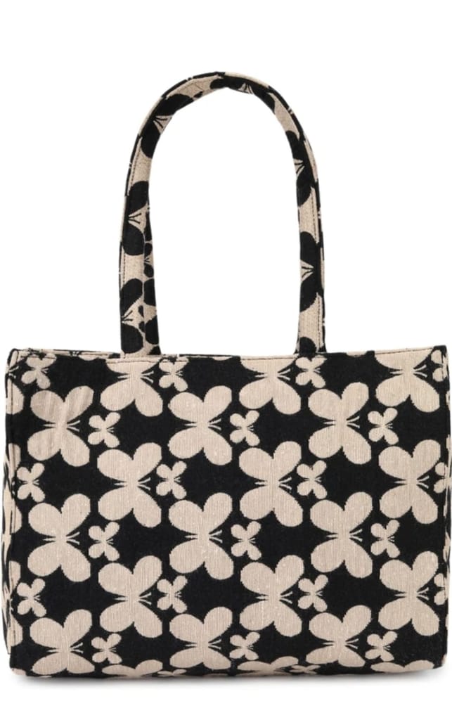 Butterfly Print Canvas Tote Bag, Small - Handbags | Buy online on ZillyBuy