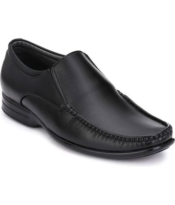 Leeport - Black Men's Slip On Formal Shoes