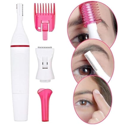 6-in-1 Rechargeable Lady Trimmer Set for Women – Eyebrow, Face, Bikini & Body Hair Remover Kit