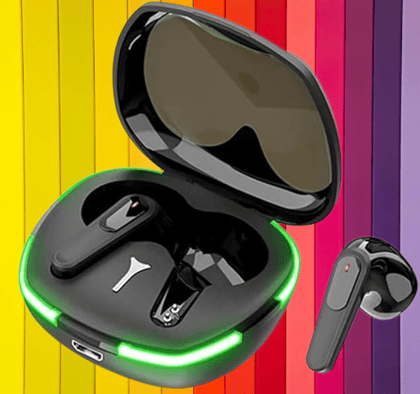RGB Wireless Earbuds Bluetooth Earphones with Gaming Mode & Charging Case Premium TWS Gaming Earbuds with LED Light Case | Deep Bass Stereo Sound
