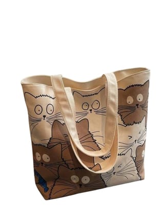 Geometric Pattern Tote Bag with Internal Organizer