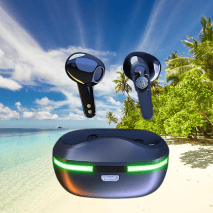 Smart TWS Earbuds for Gaming & Music | RGB Case | Touch Sensor Earphones LED Gaming Wireless Earbuds | Low Latency Bluetooth Earphones with Charging Case Pro Wireless Earbuds with RGB LED Display Case | Stereo Bass Sound
