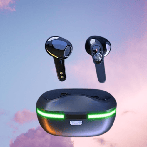 Smart Wireless Earbuds with LED Light Charging Case & Deep Bass TWS Pro Gaming Earphones | RGB Case | Crystal Clear Audio