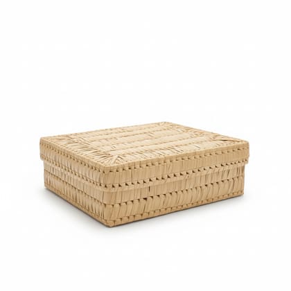 Palm Rectangle Storage Box – Handmade Eco-Friendly Organizer