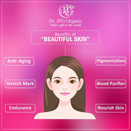 Dr JPG Organic Herbals Beautiful Skin Wellness Capsules 500mg, 60Veg. Capsules | For Healthy, Radiant & Glow, Helps Rejuvenate Skin & Naturally Purify The Blood,| INDIA Organic Certified.