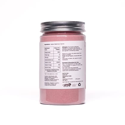 ABC Powder | Apple Beetroot Carrot Superfood Powder | Daily Wellness Drink | No Sugar | MR Organics