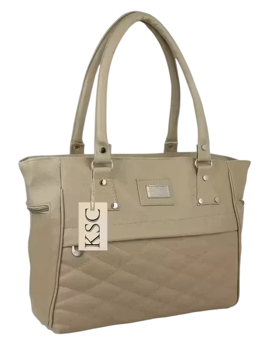 KSC Beige Quilted Women's Tote Bag