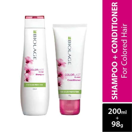 Biolage Colorlast 2-Step Professional Regime, Protects Colored Hair, Shampoo + Conditioner (200ml + 98gm) Pack of 2