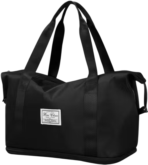 Bai Chao Black Duffle Gym Travel Bag
