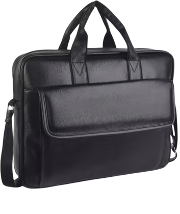 Men's Black Leather Briefcase and Shoulder Bag Men's Black Leather Briefcase and Shoulder Bag